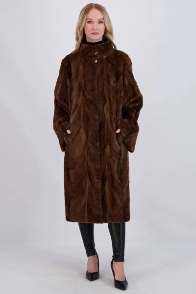 Gorski Mink Sections Short Coat In Multi