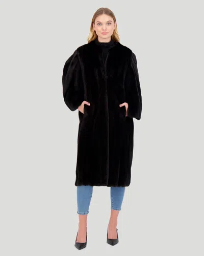 Gorski Mink Short Coat With Cape Top In Multi