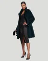 Gorski Mink Short Coat With Sheared Mink Trim In Black