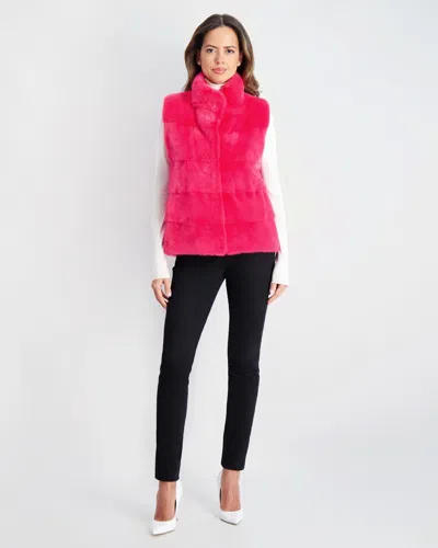 Gorski Mink Vest In Pink