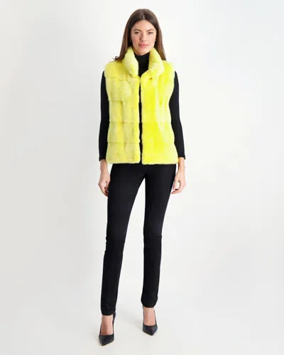Gorski Mink Vest In Yellow