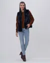Gorski Mink Zip Vest With Down Back In Multi