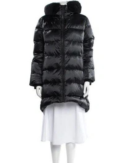 Pre-owned Gorski Nylon Parka W/ Tags In Black