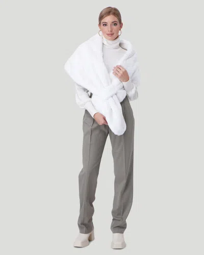 Gorski Pull Through Rex Rabbit Stole In Multi