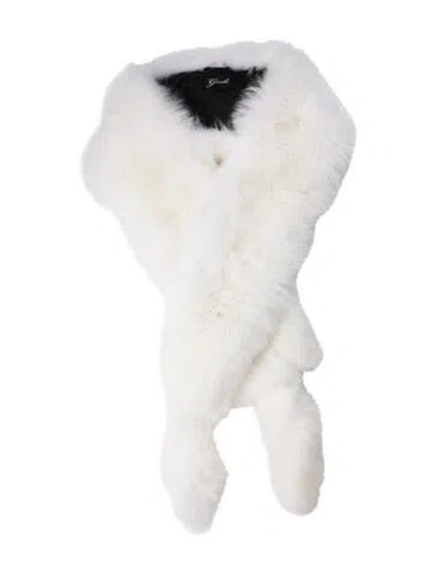 Pre-owned Gorski Red Fox Stole In White