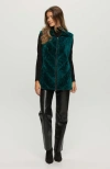 Gorski Reversible Chevron Shearling Lamb Vest In Green