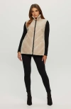Gorski Reversible Chevron Shearling Lamb Vest In Neutral