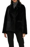 Gorski Reversible Genuine Shearling Jacket With Embroidered Trim In Black