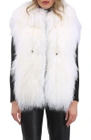 Gorski Reversible Genuine Shearling Vest With Wool And Cashmere Blend Back In Multi
