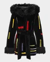 Gorski Reversible Lamb Shearling Parka With Merinillo Lamb Shearling Details In Black