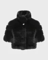 Gorski Reversible Merinillo Shearling Lamb Bolero In Black