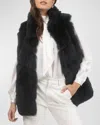 Gorski Reversible Merinillo Lamb Shearling Vest In Emerald