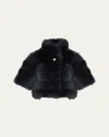 Gorski Reversible Merinillo Shearling Lamb Bolero In Navy/navy