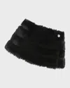 Gorski Reversible Merinillo Shearling Lamb Cape In Black