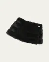 Gorski Reversible Merinillo Shearling Lamb Cape In Black