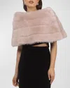 Gorski Reversible Merinillo Shearling Lamb Cape In Blush