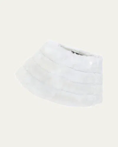 Gorski Reversible Merinillo Shearling Lamb Cape In White/white