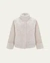 Gorski Reversible Merino Shearling Lamb Chevron Jacket In Neutral