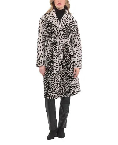 Gorski Reversible Select Shearling Lamb Short Coat In Beige/black Spotted/gold