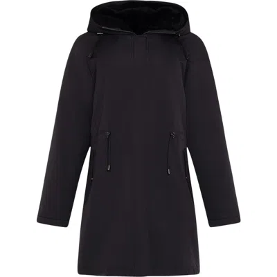 Gorski Reversible Shearling Hooded Coat In Black