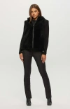 Gorski Reversible Shearling Lamb Hooded Vest In Black