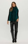 Gorski Reversible Shearling Lamb Hooded Vest In Green