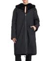 Gorski Reversible Shearling Lamb Parka Coat In Black