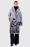 Gorski Reversible Shearling Lamb Short Coat In Blue
