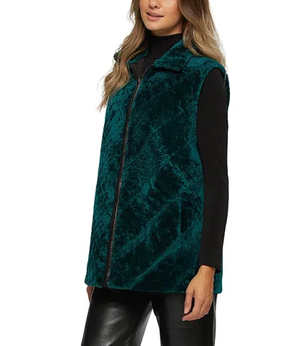 Gorski Reversible Shearling Lamb Vest In Green