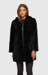 Gorski Reversible Shearling Parka With Pattern In Black