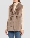 Gorski Reversible Shearling Vest In Black