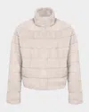 Gorski Reversible Textured Lamb Shearling Jacket In Cream