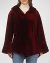 Gorski Reversible Textured Lamb Shearling Jacket In Wine