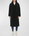Gorski Reversible Textured Lamb Shearling Long Coat In Emerald