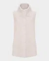 Gorski Reversible Textured Lamb Shearling Vest In Cream