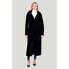 Gorski Reversible Textured Shearling Lamb Coat In Black