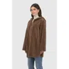 Gorski Reversible Textured Shearling Lamb Jacket In Brown