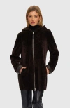 Gorski Reversible Textured Shearling Lamb Parka In Brown