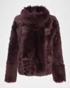 Gorski Reversible Toscana Lamb Shearling Jacket In Brown