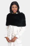 Gorski Rex Rabbit Knit Cowl In Black