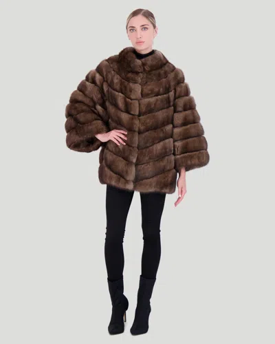 Gorski Sable Chevron Jacket In Pink