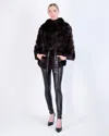 Gorski Sable Jacket With Stand Collar In Multi