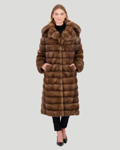 Gorski Sable Short Coat In Multi