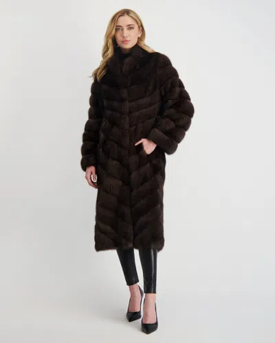 Gorski Sable Short Coat In Multi