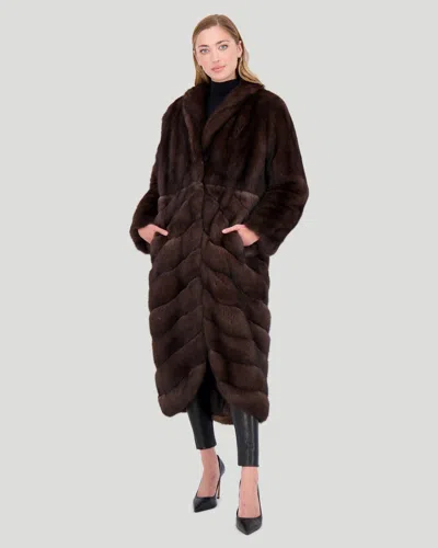 Gorski Sable Short Coat In Multi
