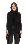 Gorski Select Cashmere And Merino Wool Blend Vest With Select Mongolian Lamb Trim In Black
