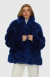 Gorski Select Cashmere Goat Diagonal Jacket In Blue