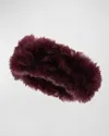 Gorski Select Lamb Headband In Burgundy