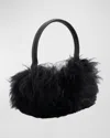 Gorski Select Lamb Shearling Earmuffs In Black