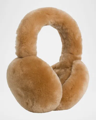 Gorski Select Lamb Shearling Earmuffs In Brown